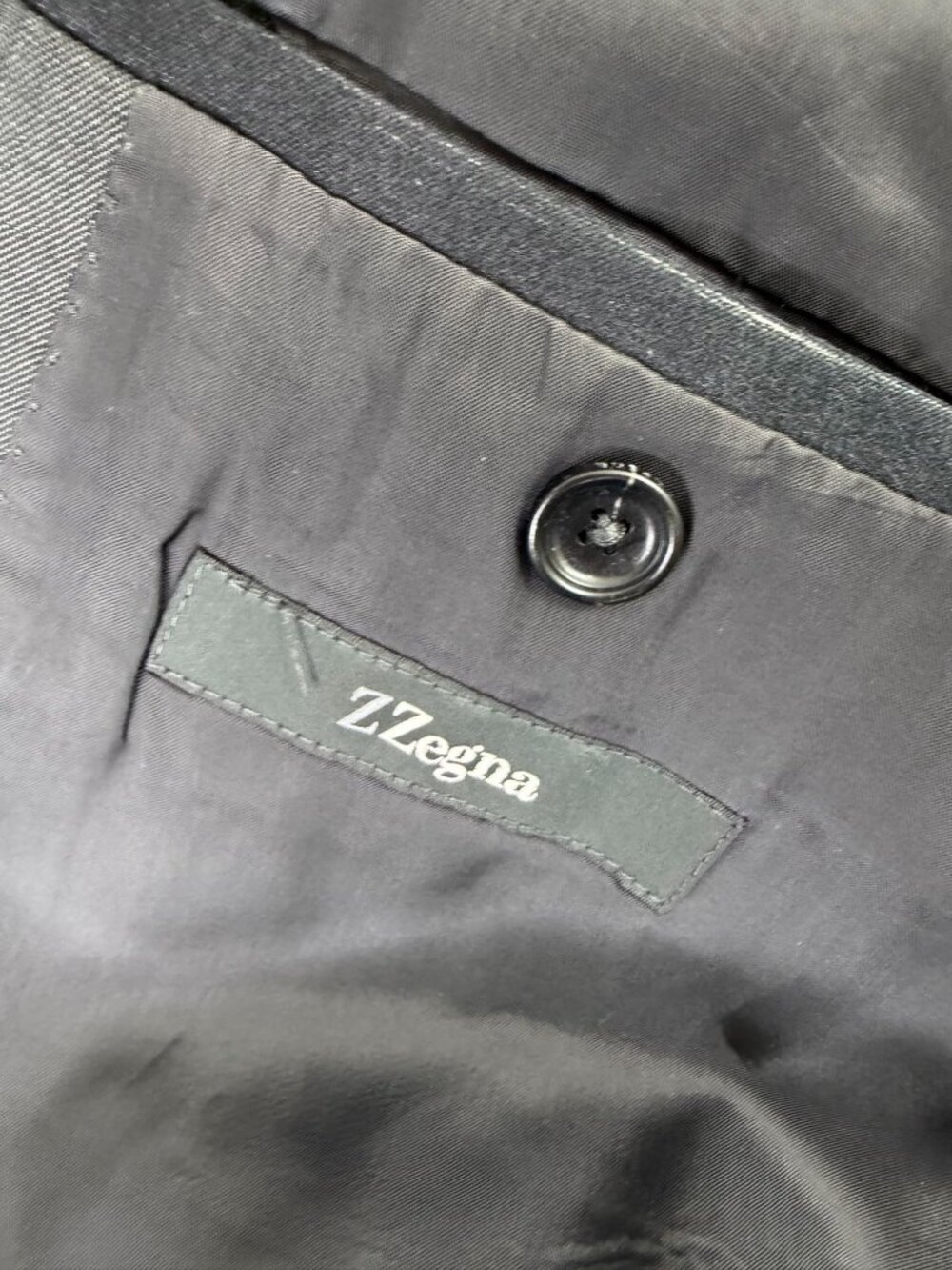 Z Zegna City Blazer US 40R Mohair Wool Blend Black Double Vent Two Button - Picture 6 of 11